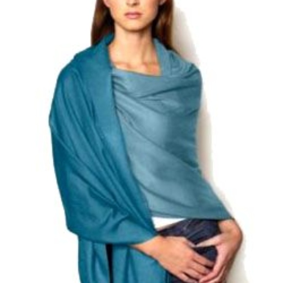 Teal Cashmina Scarf - Picture 1 of 5
